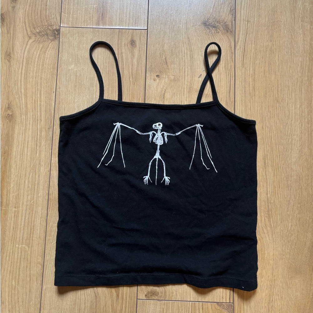 Blasphemy clothing skeleton bat tank top